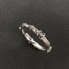 Anillo abierto retro Taiyin Ke Iris para mujer, diseño de nicho de lujo ligero, anillo de cola de viento frío de alta calidad exquisito