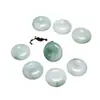 Colar com Pingente de Paz em Jade Verde Natural de Tianshan para Homens e Mulheres com Padrões Florais, Acessório Pingente de Jade