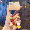 Baimao Original Miffy Coelho Boneca Chaveiro Pingente Feminino Criativo DIY Miçangas Casal Chaveiro Mochila Pingente