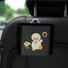 Lixeira de carro desenho animado cadeira porta traseira pendurado caixa de armazenamento multifuncional balde de armazenamento de lixo suprimentos para interior de carro