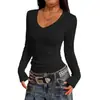 Wish Transfronterizo Suéter de punto trenzado de manga larga para mujer, ajuste slim, cuello en V, primavera/otoño, europeo y americano, versátil, chica hot, en stock