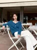 Suéter de Cashmere Espesso Escovado 260g Suéter Jaqueta de Lã de Cashmere Gola V Estilo Preguiçoso Pulôver Camisa de Base para Mulheres