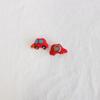 Broche de Peluche Lindo Dibujo Animado Coche Rojo Avión Azul Pin para Bolso Ropa Calcetines Accesorios