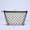 Bolsa de Maquillaje de Malla Flocking Love Portátil de Gran Capacidad Transpirable para Artículos de Aseo Bolsa de Maquillaje de Mano