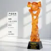 Nuevo Trofeo de Cristal de Vidrio Honorario Reunión Anual de la Compañía Trofeo de Cristal de Alta Gama Concurso de Empleados Destacados Regalo Conmemorativo