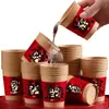 Vasos de Papel Desechables de Año Nuevo 2026 Año del Caballo Artículos Festivos de Año Nuevo Vasos para Fiesta Doméstica Festival de Primavera Vasos de Agua Engrosados