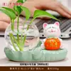 Lindo Gato de la Suerte Jarrón Hidropónico para Entrada, Aparador de Vino, Mueble de TV, Arreglo de Plantas de Escritorio de Oficina, Decoración del Hogar