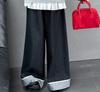 Traje Casual para Niñas Ropa de Otoño 2025 Nuevas Camisetas Interiores y Chalecos para Niñas Pantalones de Pierna Ancha de Mezclilla para Primavera y Otoño