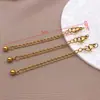Conjunto de Corrente de Extensão em Aço Inoxidável com Fecho Lagosta Pulseira Colar Corrente de Cauda com Letra Retangular Oval Acessórios para Joias DIY