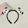 2025 Nova Tiara Panda Tridimensional Desenho Animado Fofa Orelhas de Panda Flor Presilha de Cabelo Tiara Adulto Cocar para Prender o Cabelo