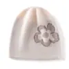 Venta al por mayor de fábrica Cachemira Transfronterizo Otoño Invierno Nuevo Espesado Jacquard de Flores Gorro Cálido Tejido Textura Protección para los Oídos Gorro Envoltorio para la Cabeza