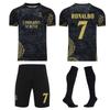 Uniforme de futebol clube adulto infantil terno treinamento uniforme Juventus Tottenham Real Madrid jogo uniforme No.7 Ronaldo transfronteiriço