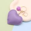 Popular Transfronterizo Campana Colorida Cuero Corazón Corazón de Durazno Bolso de Mujer Colgante Accesorios Llavero Colgante Pequeño Fresco