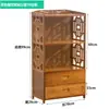 Simples estilo chinês armário lateral para chá rack de armazenamento de chão montagem multicamadas gaveta armário de água para chá armazenamento de conjunto de chá pequena mesa de chá armário lateral