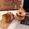 Bolsa de monedas creativa de capibara, linda bolsa colgante para auriculares portátil para niños, adorno colgante de muñeca de felpa capibala para mujer