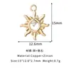 Colgante Ojo Azul Maligno de Cobre Dorado Chapado en Oro de 14K con Microincrustaciones de Circonita Vintage de Alta Gama Transfronterizo Etiqueta de Sol Colgante Individual DIY