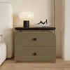 2026 Nuevo Sin Instalación Segunda Mano Estilo Crema Minimalista Moderno Sensación de Alta Gama Almacenamiento Dormitorio Mesita de Noche Madera