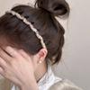 Tiara de Lã Colorida Coreana Fofa Fixa no Topo da Cabeça Outono e Inverno Doce Versátil Acessórios de Cabelo para Mulheres