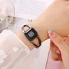 Relógio Feminino Personalizado Novo Estilo, Design Simples Vazado, Fashion e Tendência, Luxo Leve, Estilo Ins de Alto Padrão, Relógio Quadrado Pequeno Atacado