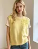 Nuevo chaleco de punto floral tridimensional estilo europeo y americano para mujer, chaleco suéter sin mangas para primavera y otoño, top de diseño holgado