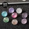 Pendientes de Hélice para Cartílago G23 de Titanio F136 de 8 mm Corte Cielo Fuego con Corte de Fuegos Artificiales Degradado Circonita 5A