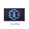 Parche Bordado Estrella de la Vida Rescate Insignia PARAMÉDICO Brazalete Accesorios de Ropa Primeros Auxilios Bastón con Serpiente Tela Adhesiva