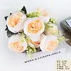 Flores Artificiales, Peonías de 7 Cabezas, Pequeño Ramo de Peonías Estilo Europeo, Ramos de Boda, Flores de Mesa para Hotel, Flores de Seda, Fabricante de Flores Artificiales
