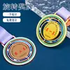Medalla de Metal con Texto Grabado, Medalla Giratoria para Estudiantes de Maratón, Reunión Deportiva, Competición de Baloncesto, Medalla Souvenir de Oro
