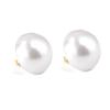 Aretes de Perlas Estilo Ins de Exportación Transfronteriza para Mujer Productos Nuevos Europeos y Americanos Simples y Versátiles Elegantes Aretes de Acero Inoxidable de Alta Gama
