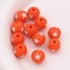 Contas Estrela de Cinco Pontas Bicolor Contrastantes de 12mm com Furo Reto Material para Acessórios de Corrente de Celular Colar de Joias Artesanais DIY