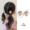 Elásticos de Cabelo de Morango para Crianças, Scrunchies Fofos e Doces para Meninas, Alta Elasticidade, Suave com o Cabelo, Acessórios de Cabelo de Tecido