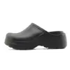 Zapatos de Chef para Mujer de Verano con Suela Gruesa Antideslizantes Resistentes al Desgaste Sandalias EVA Exterior Transpirable Pies sin Olor Baotou de Pies de Gama Alta