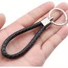 Llavero de Cuero Trenzado Llavero de Cuerda Tejido a Mano para Coche y Motocicleta Anillo de Cadena Simple Accesorios Colgantes para Llaves
