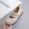 Zapatos Pequeños de Cuero para Niñas 2025 Nuevo Estilo Princesa Zapatos de Suela Suave Verano con Falda Zapatos Plateados Tipo Frijol Zapatos para Niños