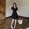 Vestido Feminino Plus Size Estilo Francês para o Verão 2026, Gola V, Elegante, Comprimento Longo e Curto, Ajuste na Cintura, Corte em A