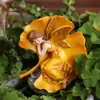 Suministro transfronterizo exclusivo de adornos decorativos de flor de hoja de ginkgo, decoración de escritorio de artesanía de resina, regalos, venta al por mayor para comercio exterior