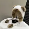 Atacado 25 Anos de Outono e Inverno Novos Chapéus de Pelúcia Filmados Realmente, Orelhas de Urso de Desenho Animado Fofas, Cores Contrastantes, Chapéus Lei Feng Quentes para Proteção das Orelhas