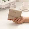 Direto da Fábrica Novo Amazon Transfronteiriço Carteira Feminina Curta Japonesa Coreana Fresca Cor Sólida Bolsa de Moedas com Laço
