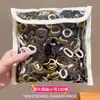 Diademas de Colores para Mujer, Estilo Coreano Negro, Bandas de Goma Desechables Engrosadas, Accesorios para el Cabello, Anillos para el Cabello que No Dañan el Cabello