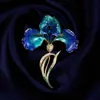 Broche de Iris Morado de Alta Gama, Diseño Femenino, Elegante y Atmosférico, Exquisito Ramillete, Accesorios para Pines de Abrigo