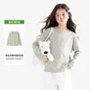 Camiseta de manga larga de algodón puro estilo coreano, unisex, adecuada para otoño e invierno, con diseño de hombro normal, cuello redondo, tejido transpirable, suave con la piel, suave y versátil como capa base