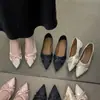 Zapatos de Noche de Moda 2025 Otoño e Invierno Nuevos Zapatos de Satén de Punta Fina para Combinar con Vestidos, Zapatos de Moda para Mujer Suaves y Versátiles