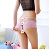 Roupa íntima sexy transparente Roupa íntima aberta feminina renda tentação calcinha triângulo fofa uma geração de cabelo
