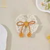Exquisitos nuevos pasadores y accesorios para el cabello con lazo de encaje para bebé estilo coreano y japonés, completamente cubiertos de tela, accesorios para el cabello no dañinos para bebés