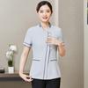 Ropa de limpieza ropa de verano de manga corta femenina ropa de trabajo de camarera de hotel pensión hospital propiedad tía ropa PA