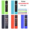 Funda Protectora de Silicona Adecuada para Control Remoto de TV Haier Htr-A27, Engrosada, Anticaídas, Color Luminoso con Cuerda