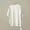Ajuste Holgado Algodón Pima Lan Jing Modal Camiseta de Algodón Modal para Hombre Cuello Redondo Manga Corta Capa Base de Verano Ropa para Hombre