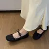 Comercio Exterior Tallas Grandes 2026 Primavera Estilo Hada Lazo Punta Redonda Boca Baja Zapatos de Salón para Mujer Nuevos Versátiles Suela Suave Zapatos Mary Jane