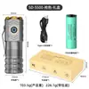 Linterna magnética nueva de luz fuerte aleación de aluminio mini portátil exterior multifunción carga de tapa 3 luces linterna pequeña