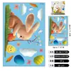 Adesivos de Parede de Ovos de Páscoa Desenho Animado da Amazon para Vidro de Janela Cola Eletrostática Sem Cola Autoadesivos Decorativos de Feriado